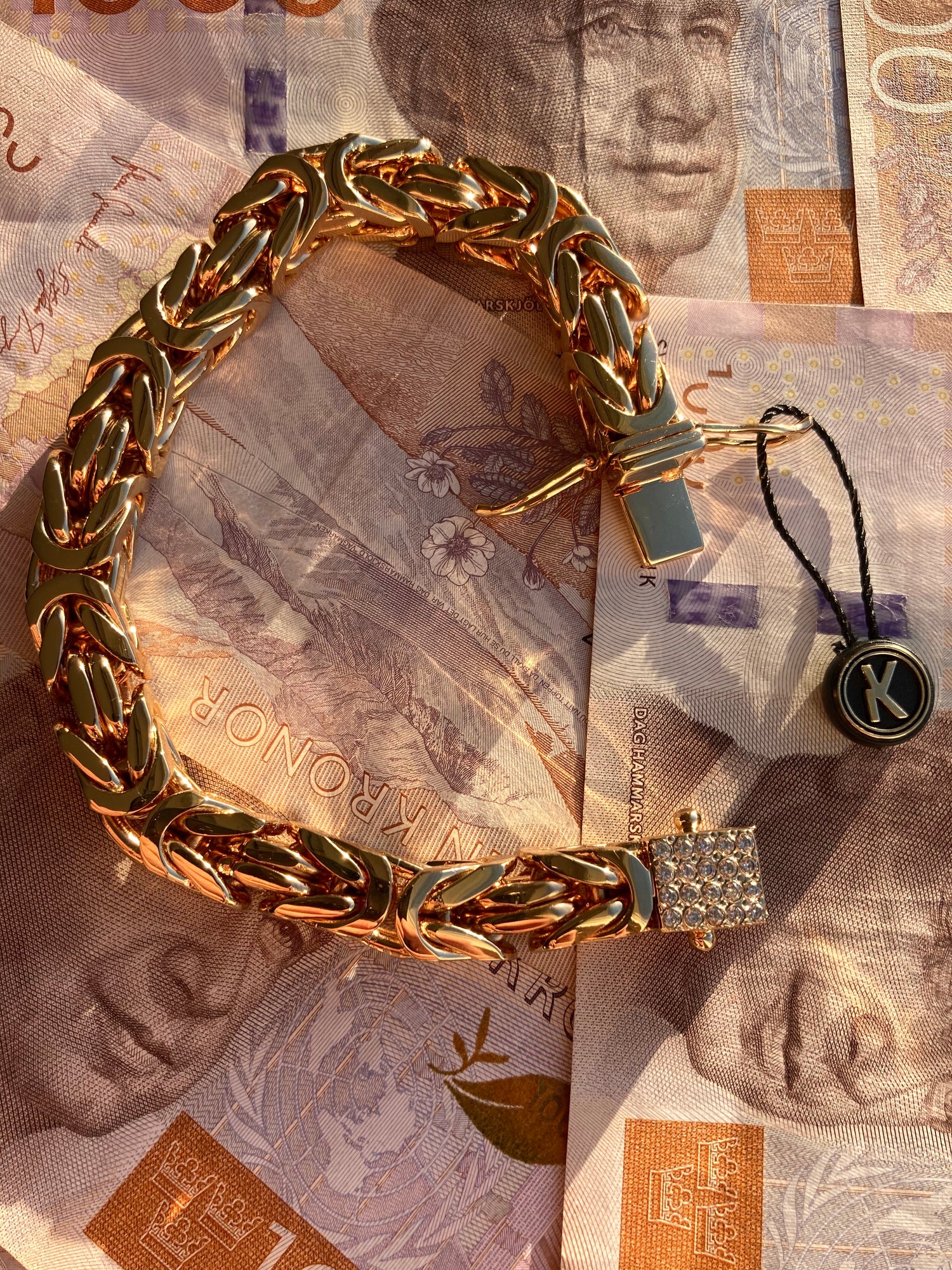 Kejsarlänk Armband 10mm - 18K Guldpläterad - Kejsar