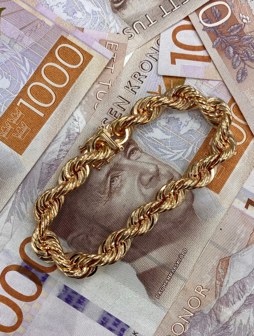 Cordell Armband 10mm Massiv - 18K Guld - Kejsar