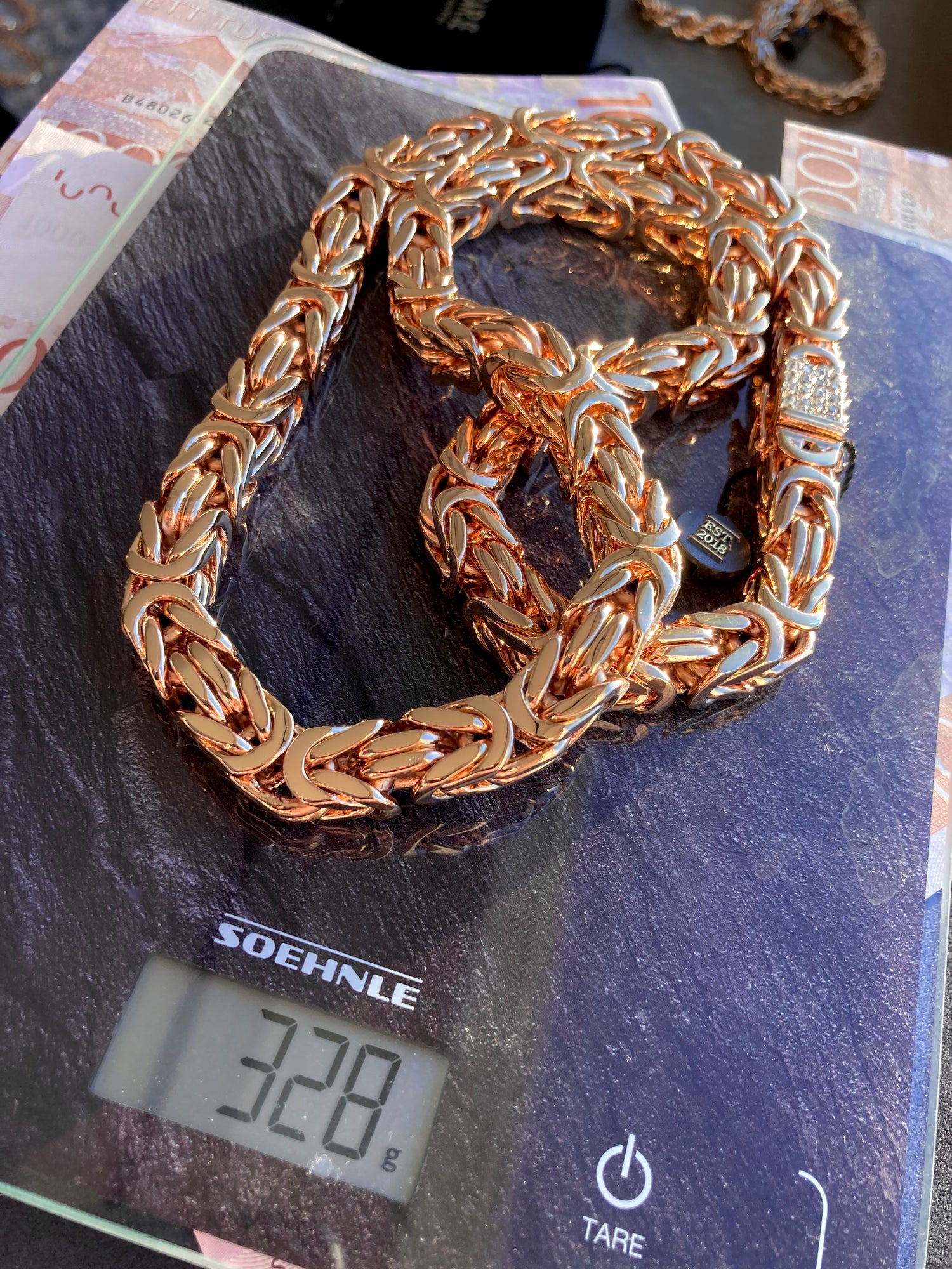 Kejsarlänk Halsband 10mm - 18K Guldpläterad - Kejsar