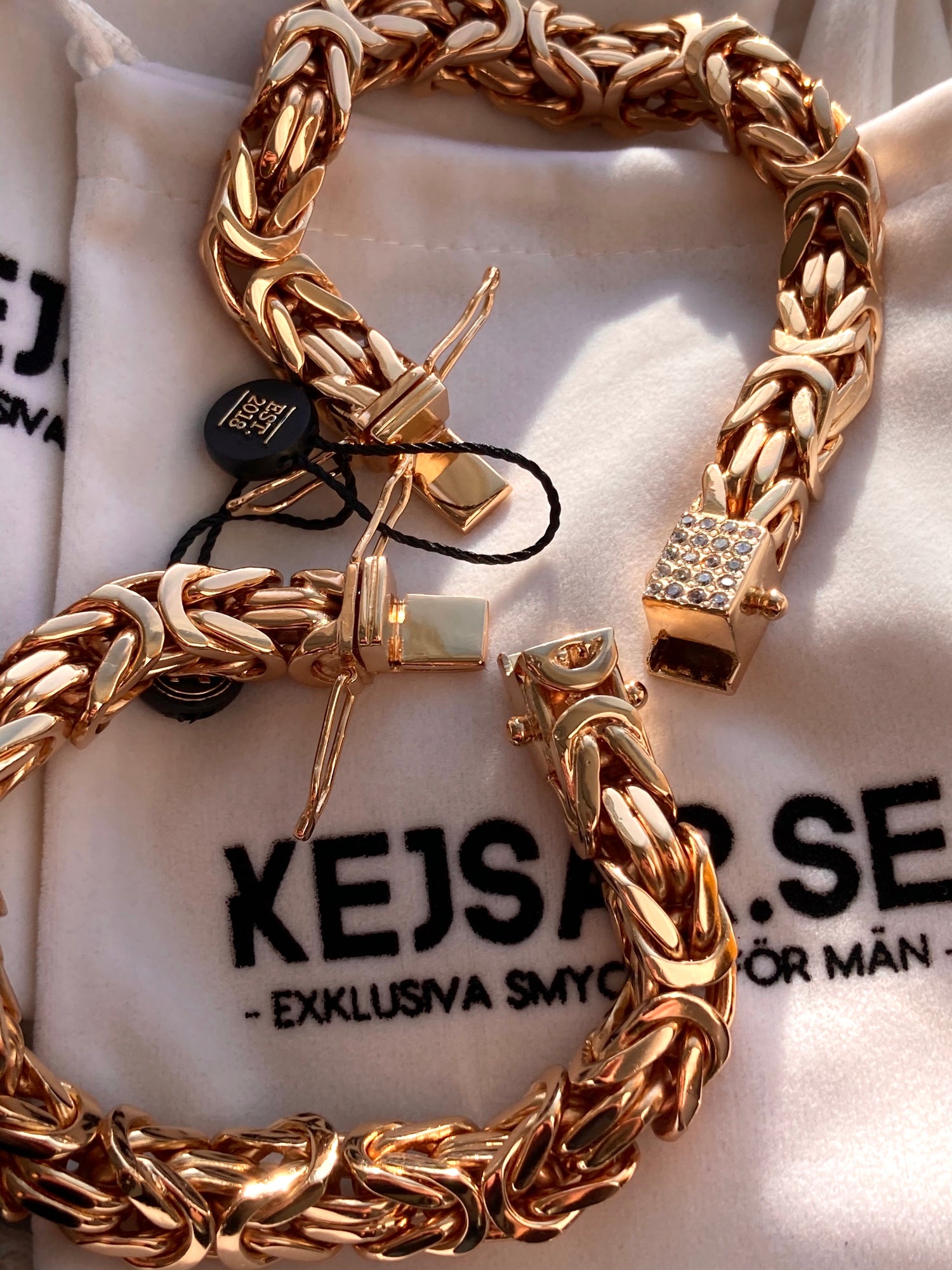 Kejsarlänk Armband 10mm - 18K Guldpläterad - Kejsar