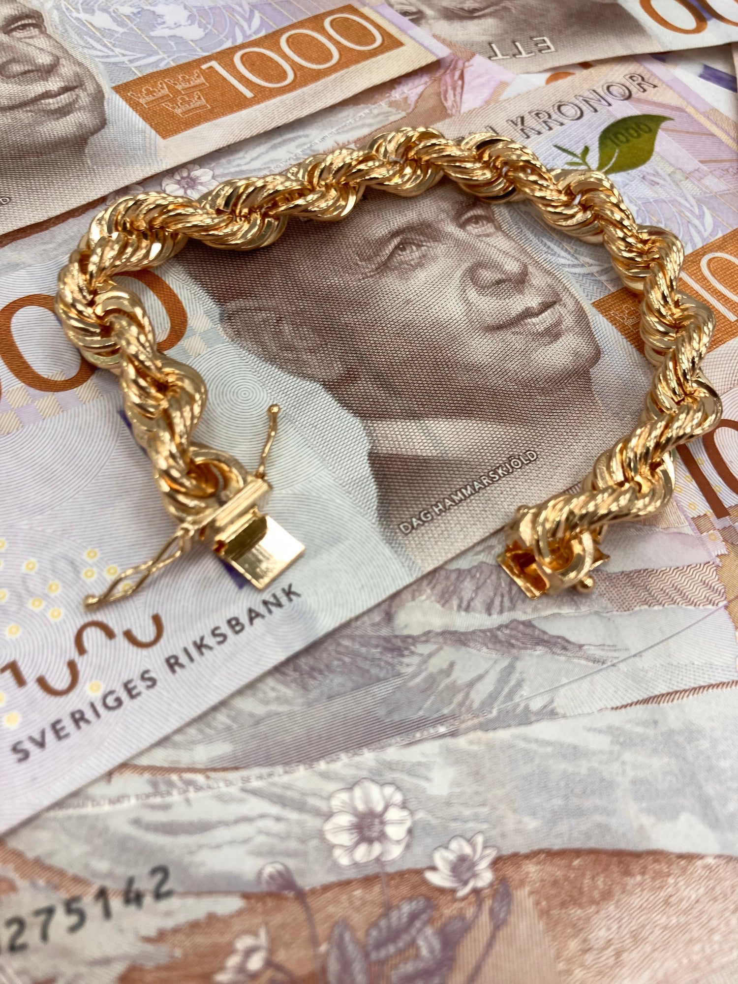 Cordell Armband 10mm Massiv - 18K Guld - Kejsar