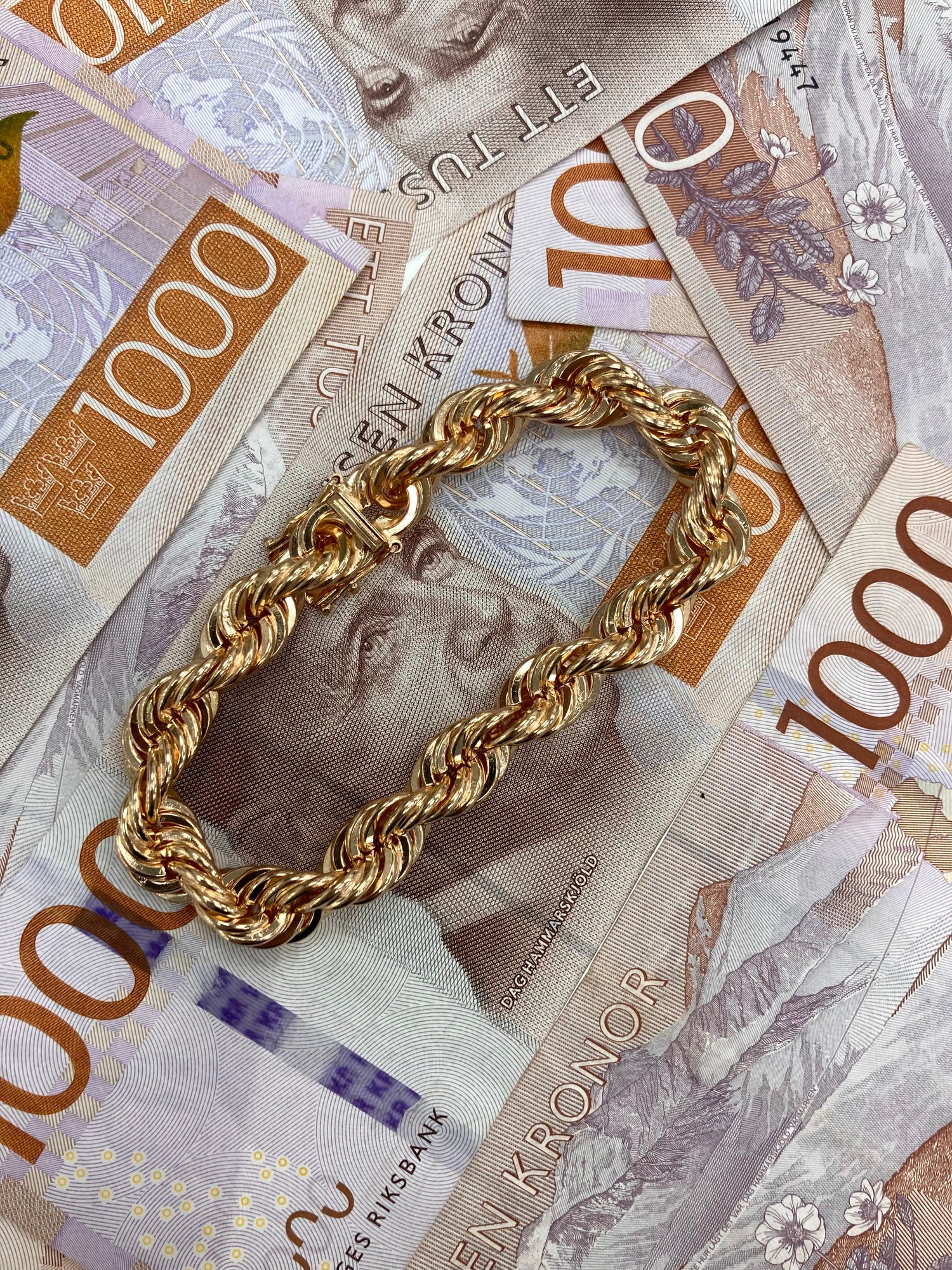 Cordell Armband 10mm Massiv - 18K Guld - Kejsar