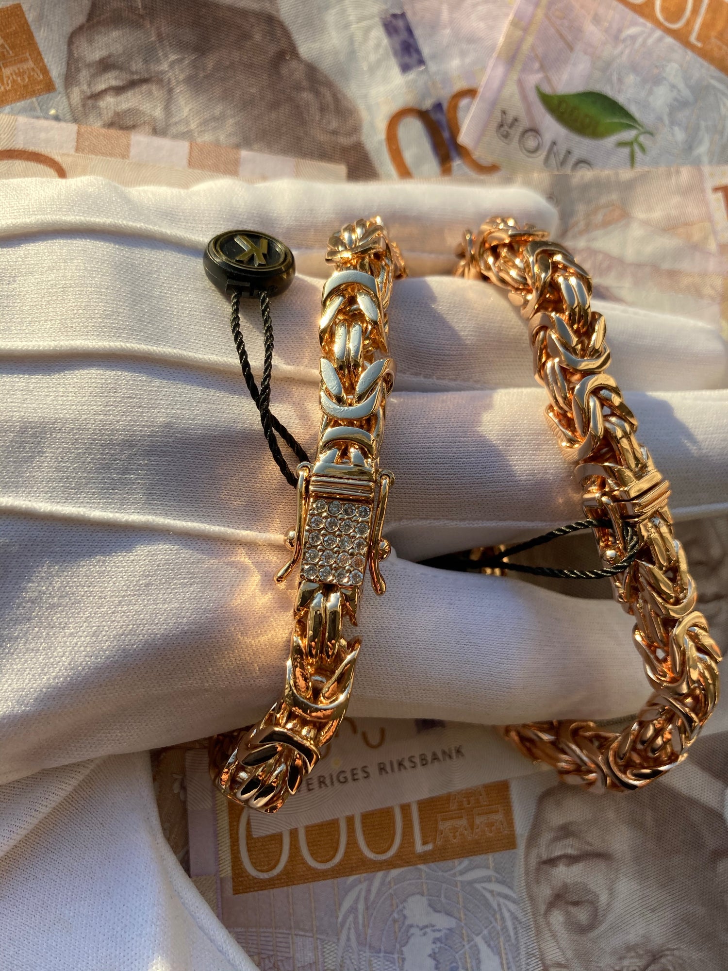 Kejsarlänk Armband 8mm - 18K Guldpläterad - Kejsar