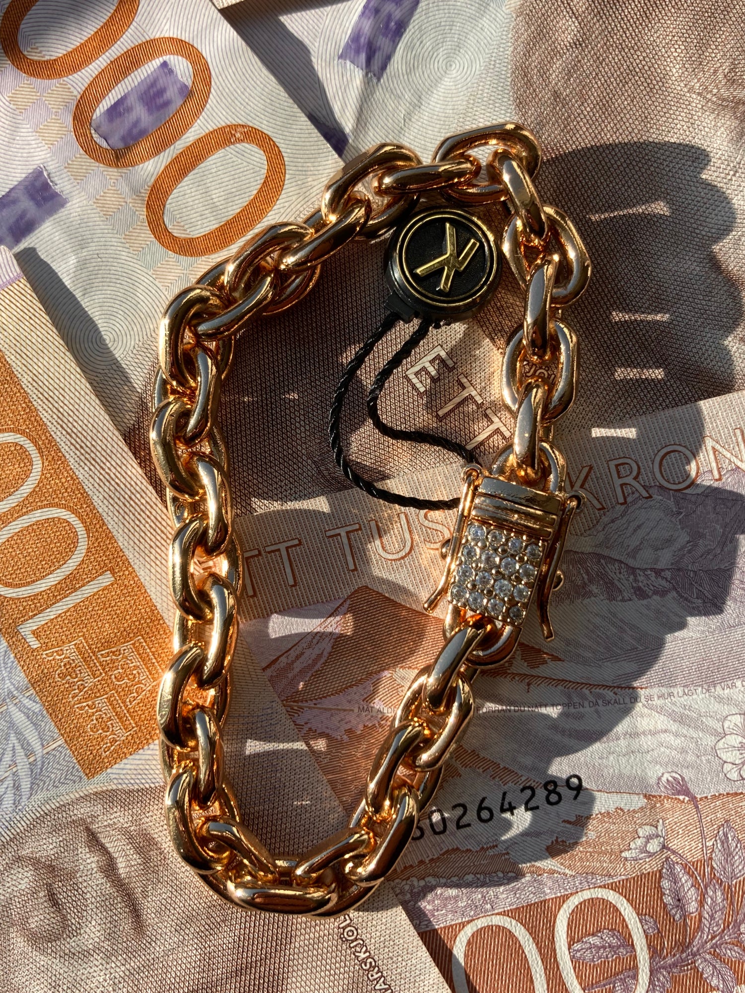 Ankarlänk Armband 8mm - 18K Guldpläterad - Kejsar