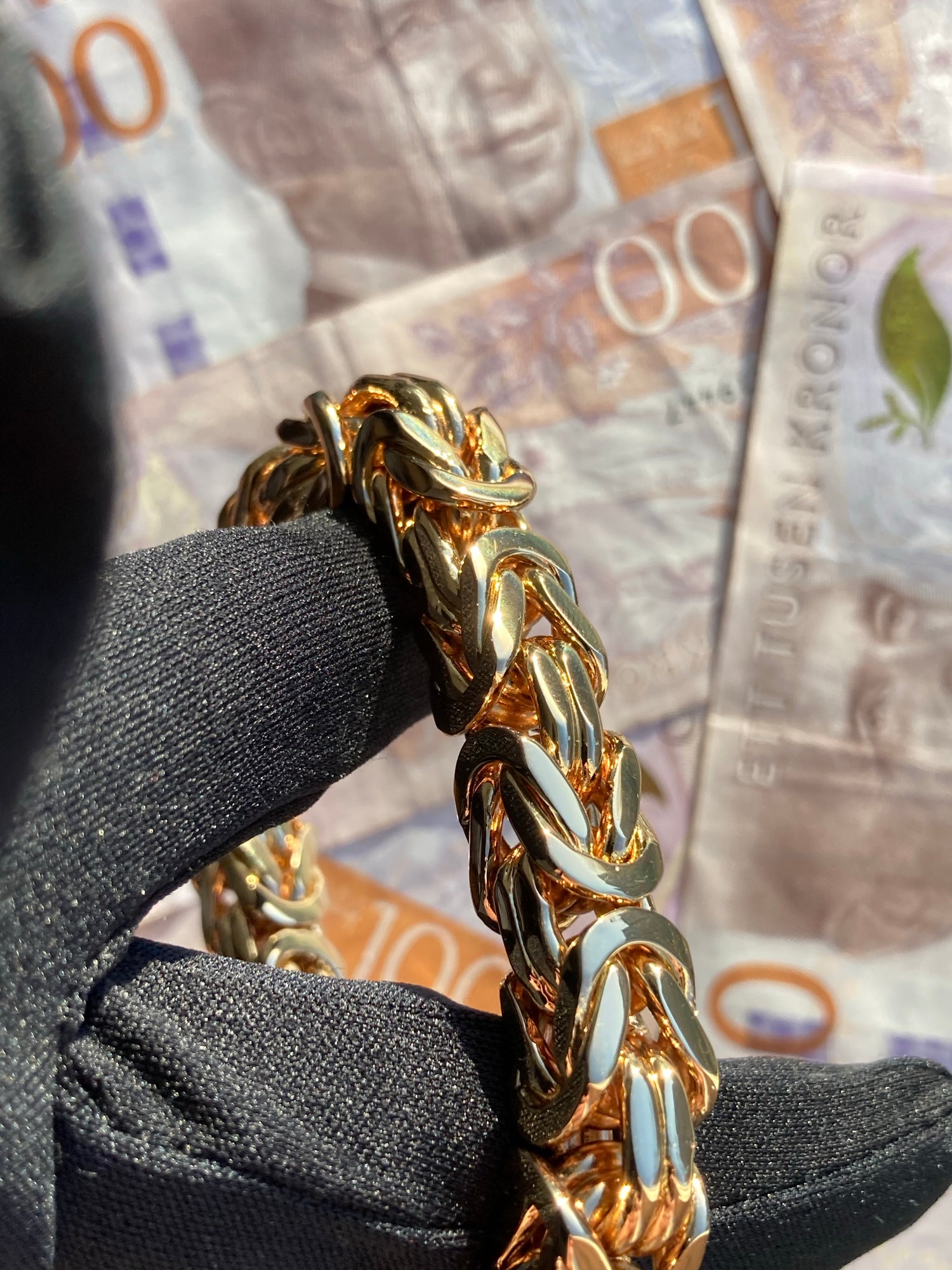 Kejsarlänk Halsband 8mm - 18K Guldpläterad - Kejsar