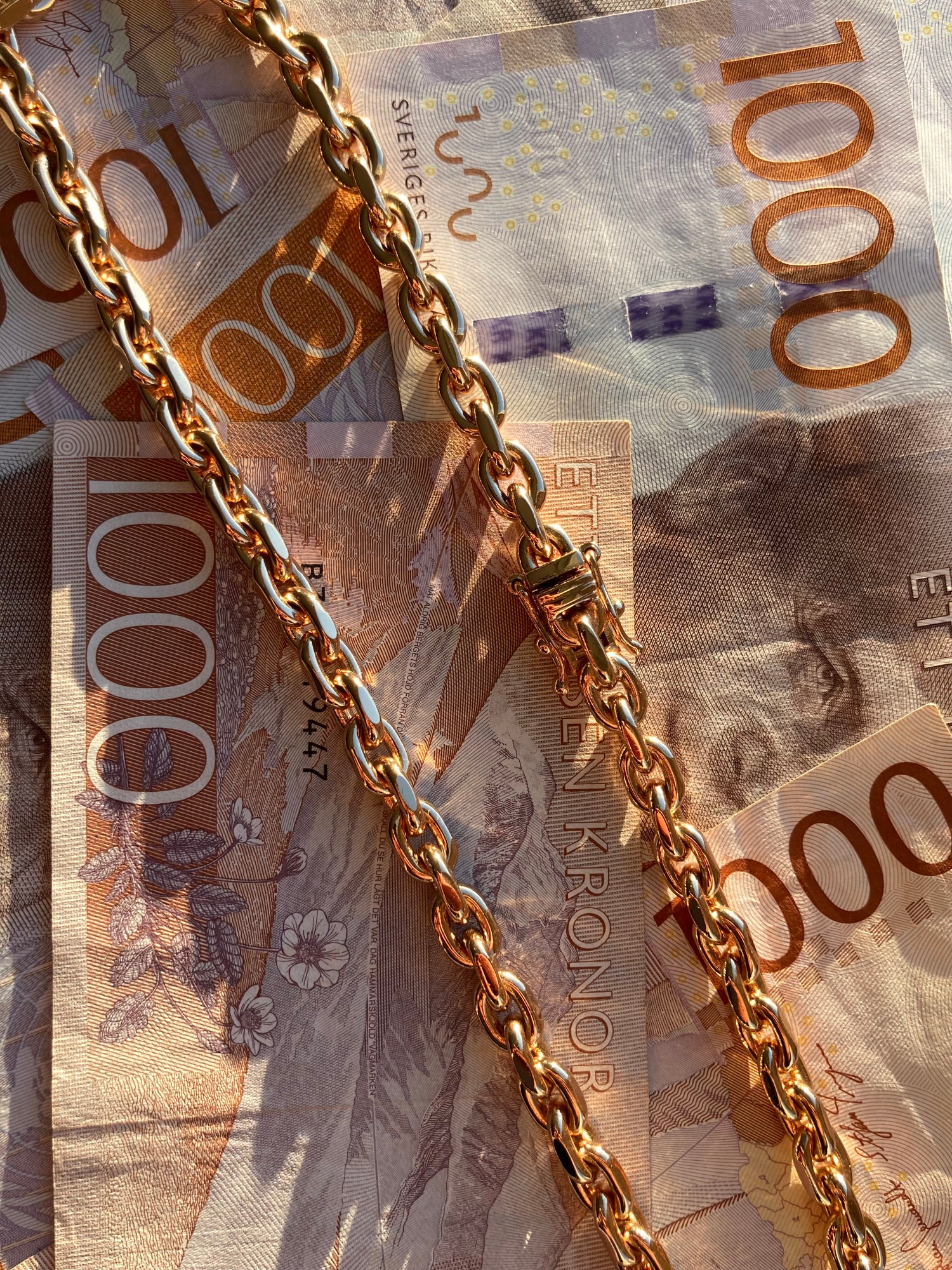 Ankarlänk Halsband 6mm - 18K Guldpläterad - Kejsar