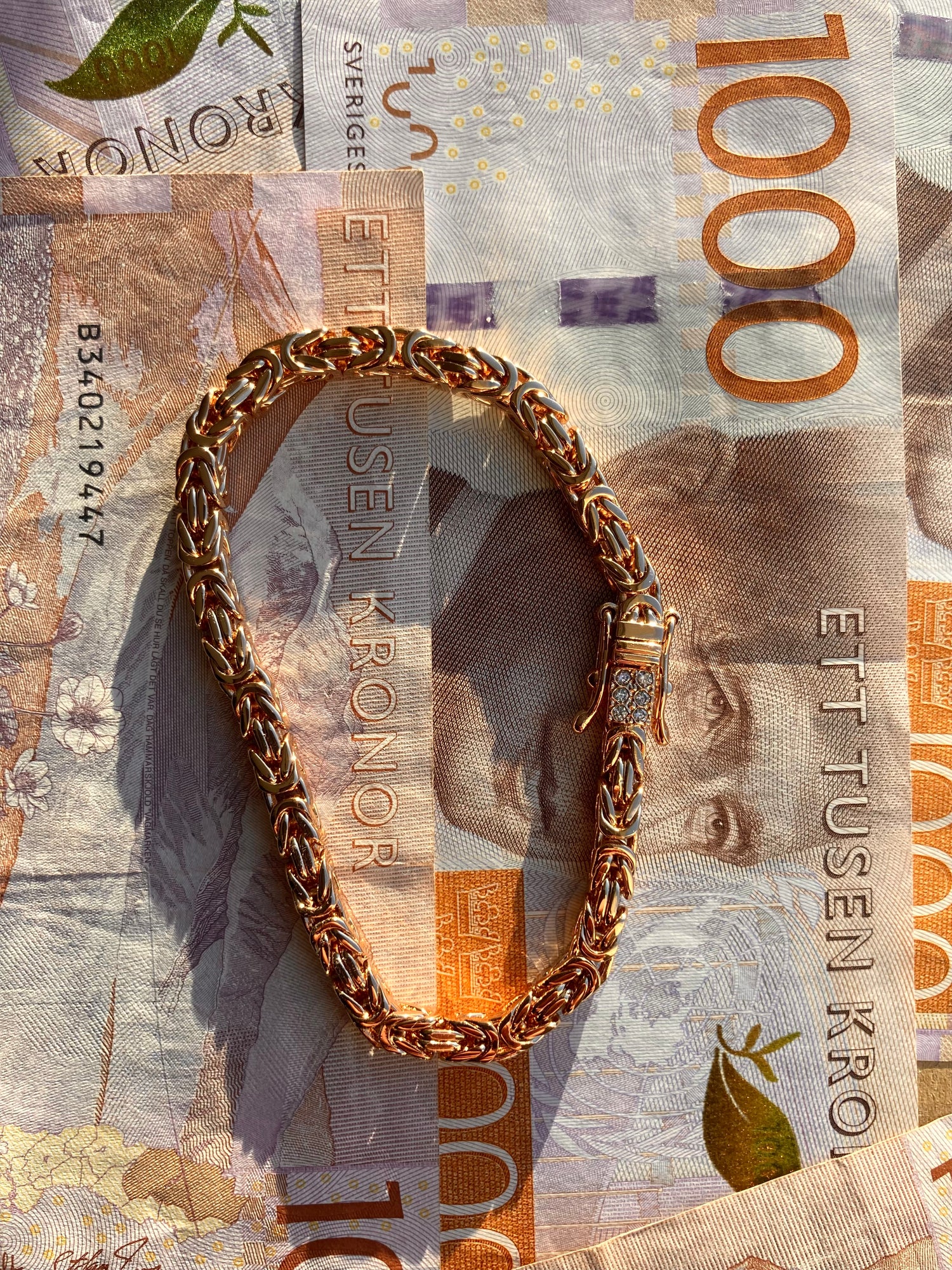 Kejsarlänk Armband 4mm - 18K Guldpläterad - Kejsar