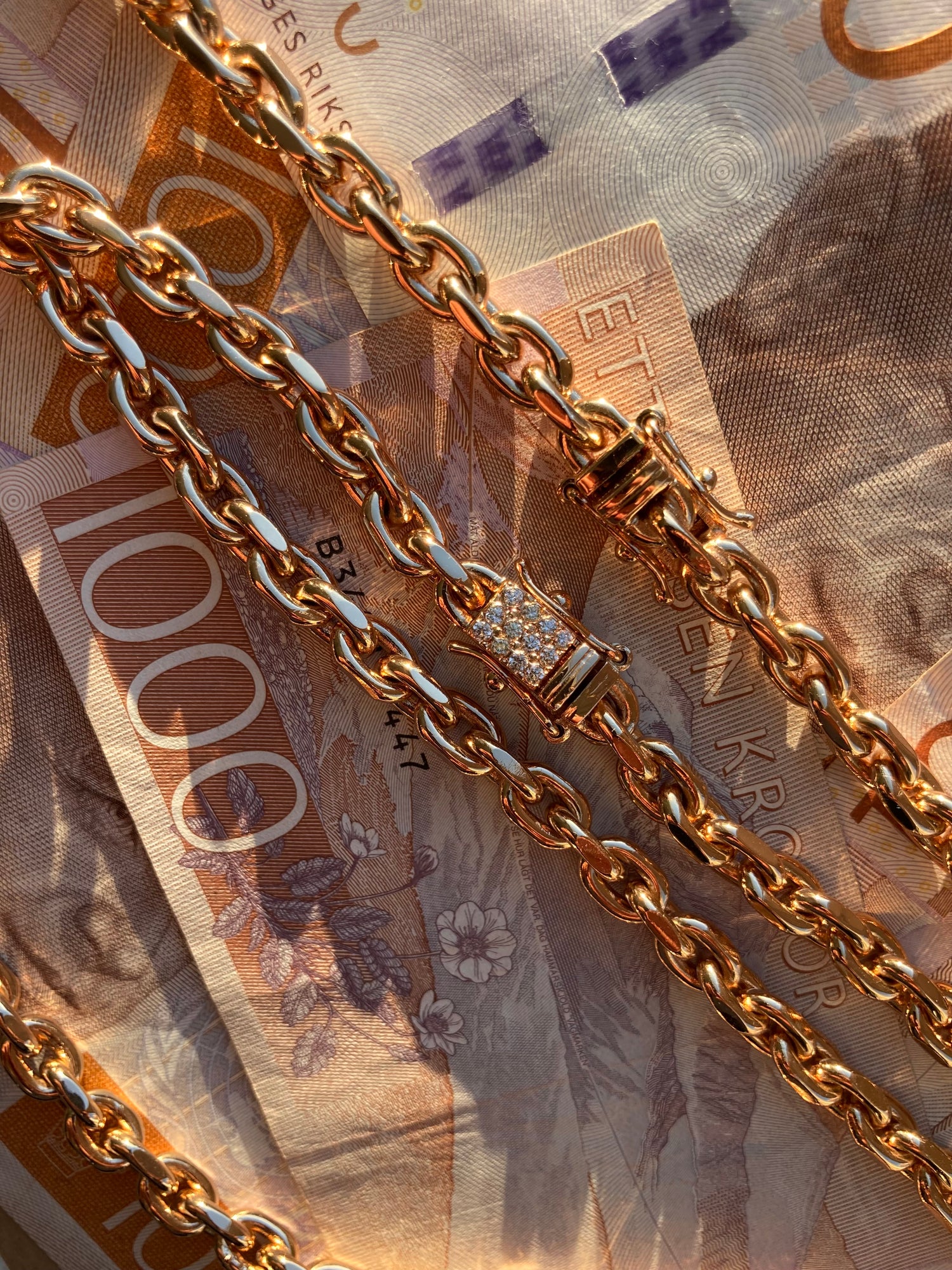 Ankarlänk Halsband 6mm - 18K Guldpläterad - Kejsar
