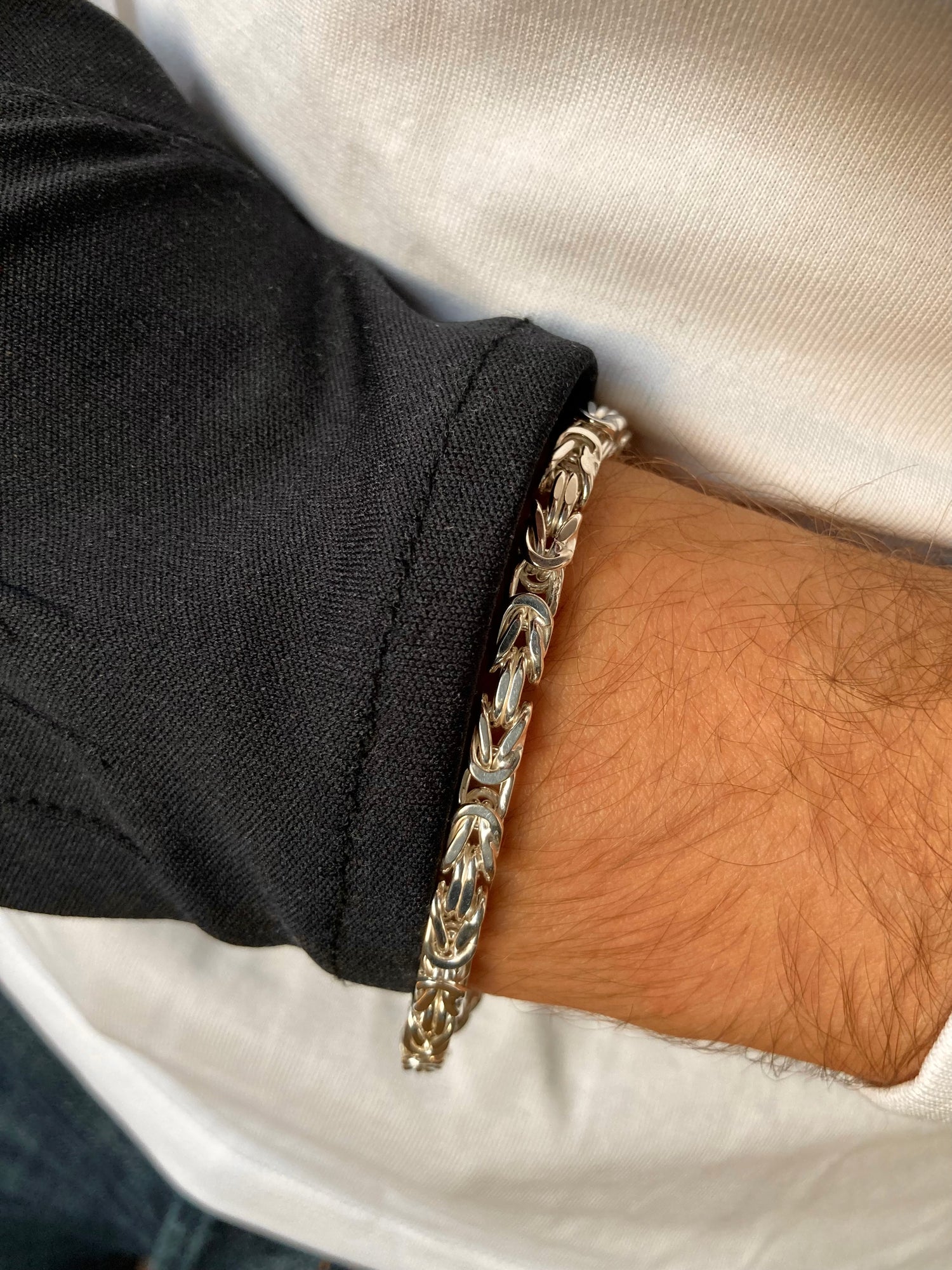 Kejsarlänk Armband 4.5mm - 925 Silver - Kejsar
