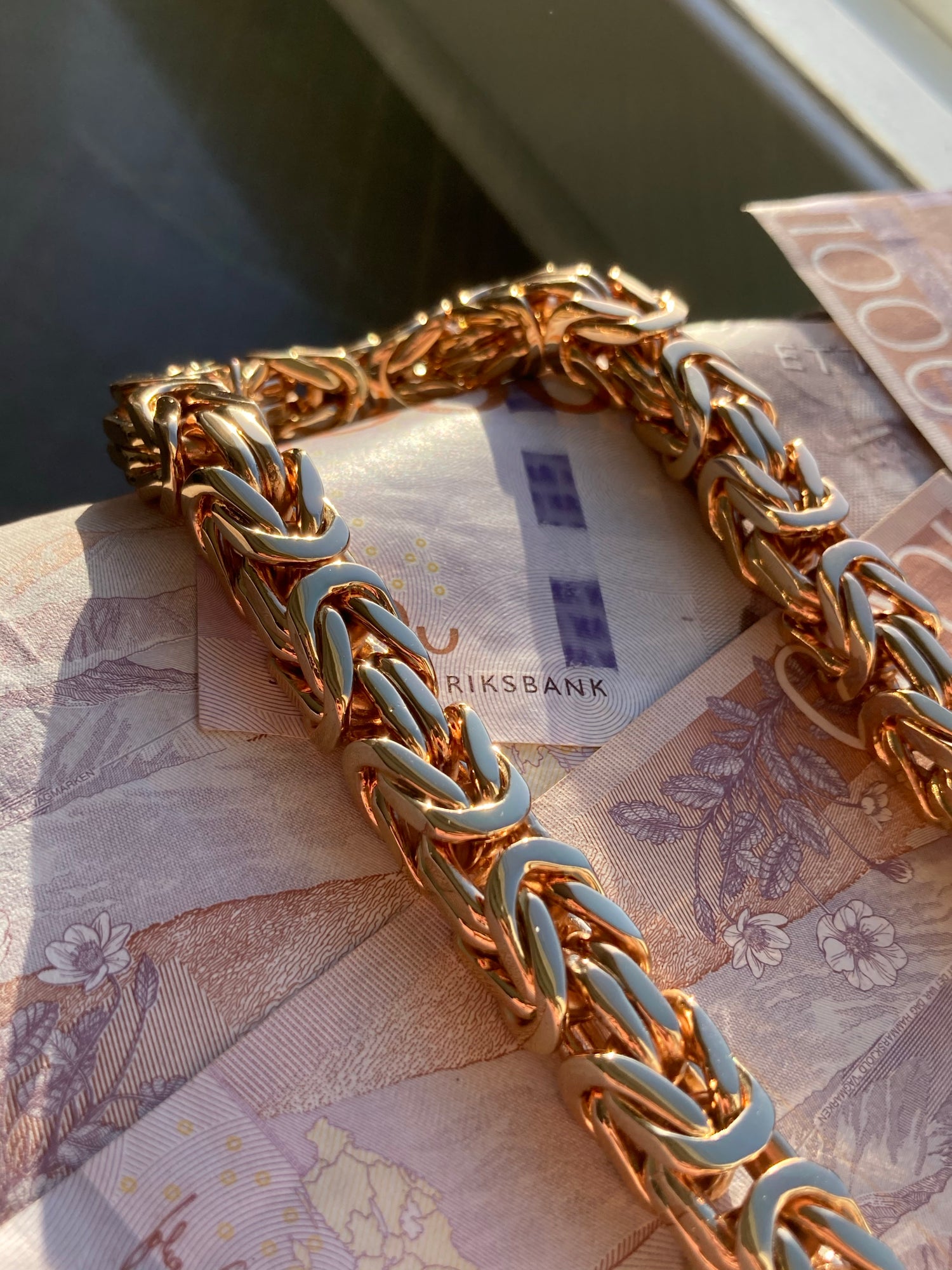 Kejsarlänk Halsband 10mm - 18K Guldpläterad - Kejsar