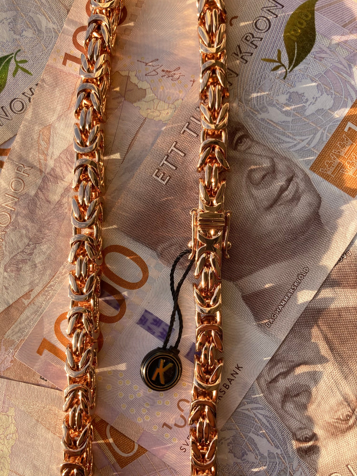 Kejsarlänk Halsband 8mm - 18K Guldpläterad - Kejsar