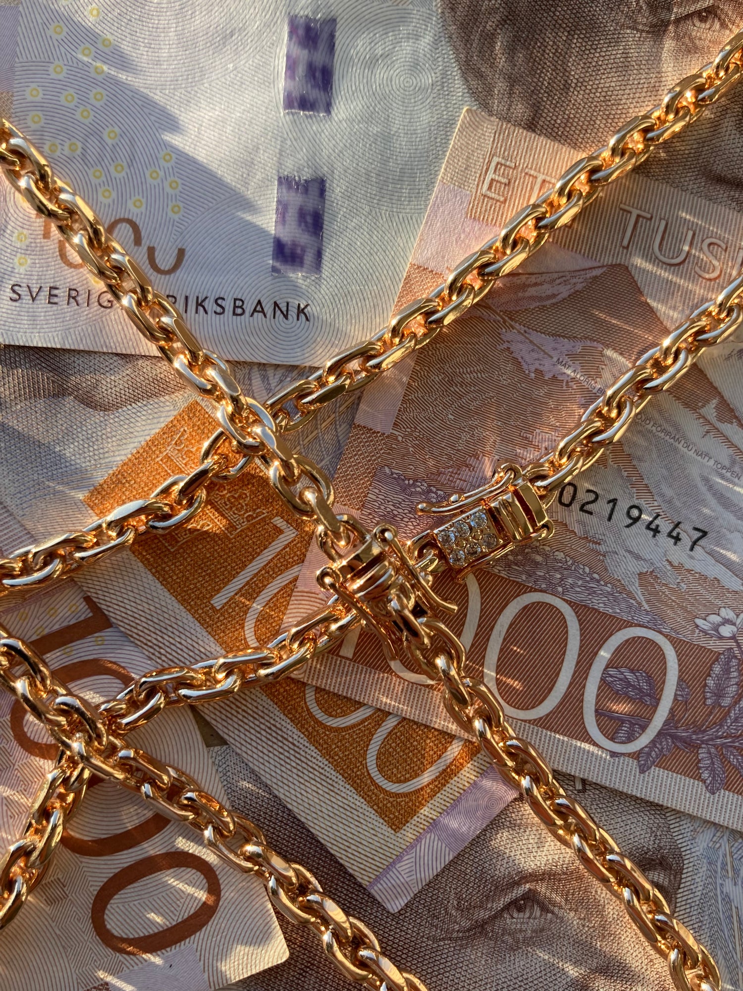 Ankarlänk Halsband 4mm - 18K Guldpläterad - Kejsar