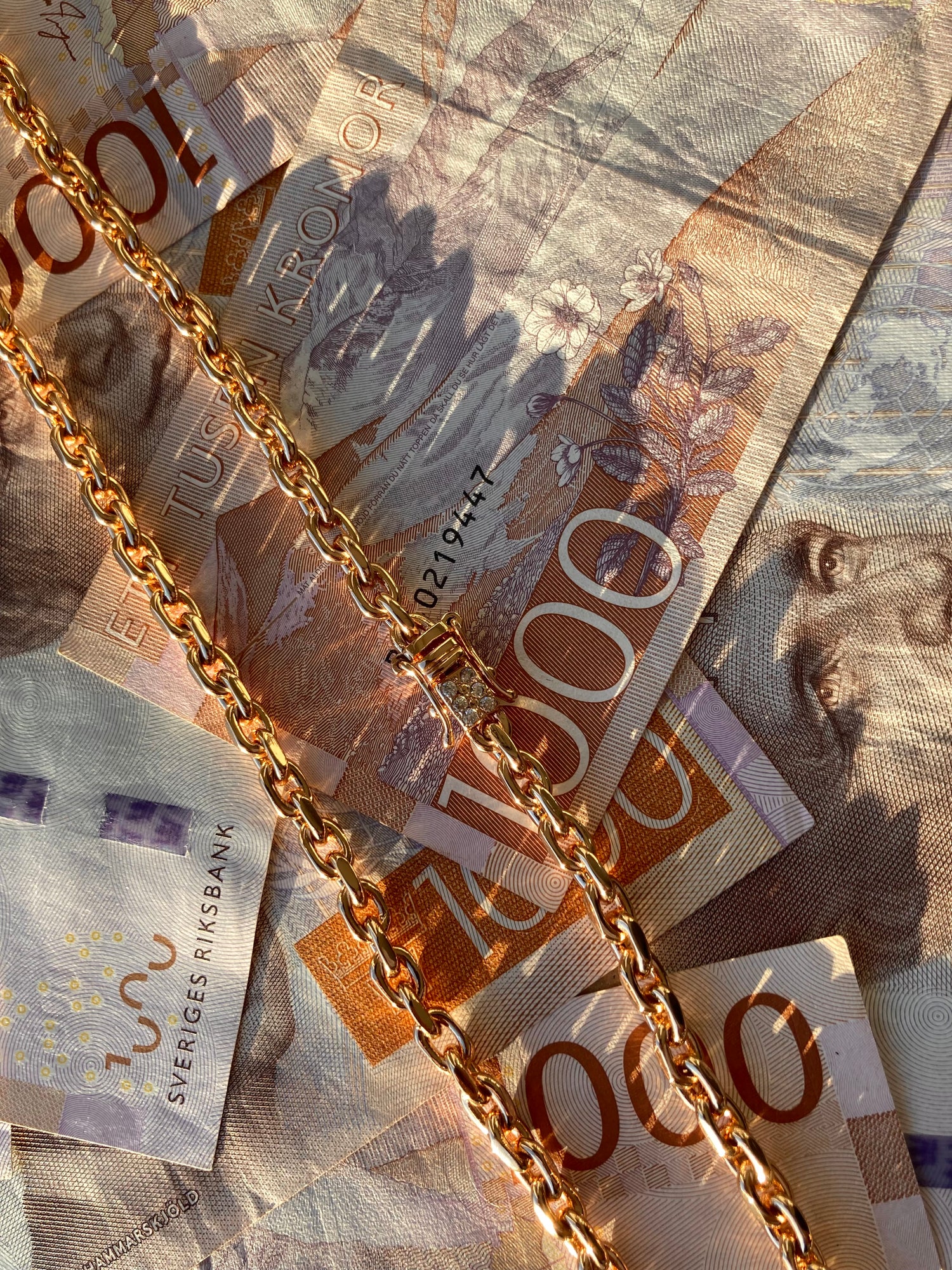 Ankarlänk Halsband 4mm - 18K Guldpläterad - Kejsar