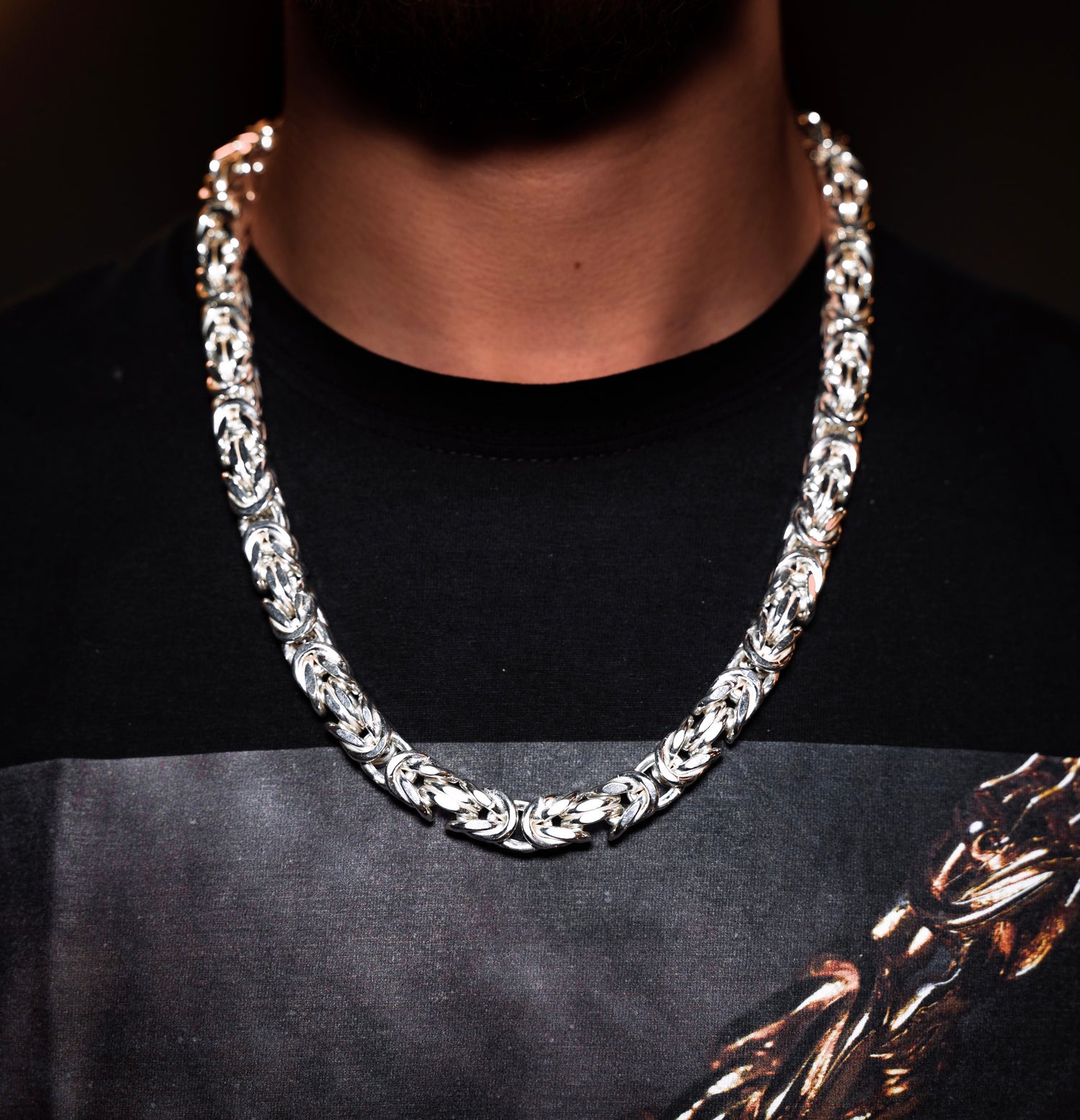 Kejsarlänk Halsband 10mm - 925 Silver - Kejsar