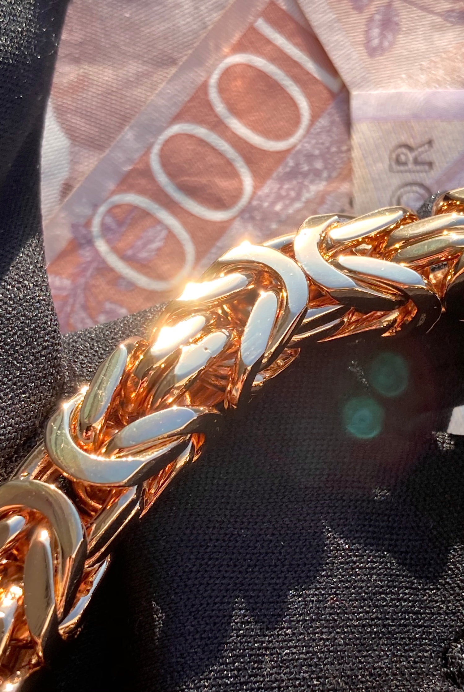 Kejsarlänk Halsband 10mm - 18K Guldpläterad - Kejsar