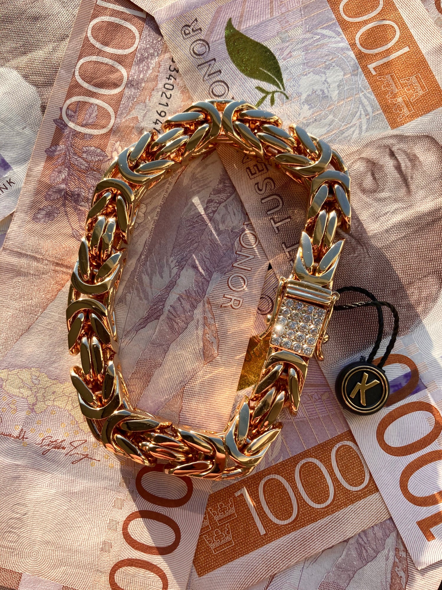 Kejsarlänk Armband 10mm - 18K Guldpläterad - Kejsar