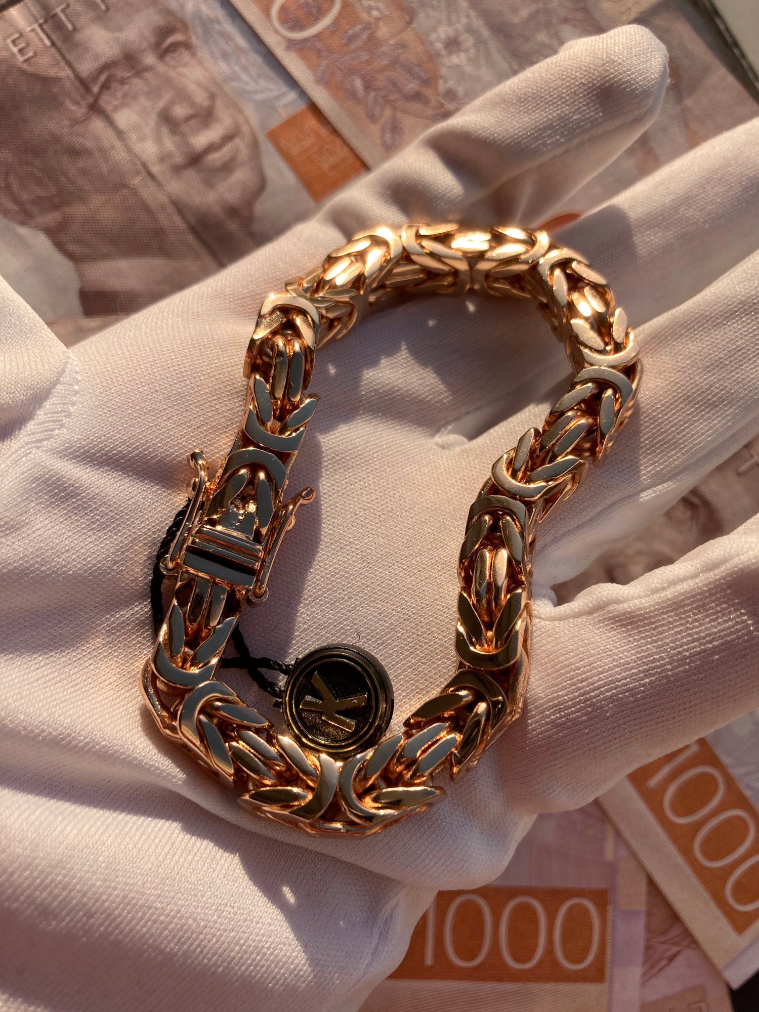 Kejsarlänk Armband 8mm - 18K Guldpläterad - Kejsar