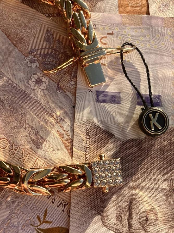 Kejsarlänk Armband 8mm - 18K Guldpläterad - Kejsar