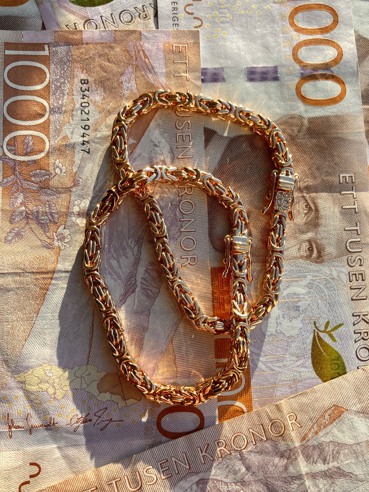 Kejsarlänk Armband 4mm - 18K Guldpläterad - Kejsar